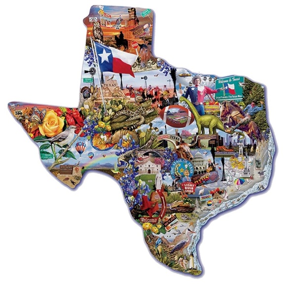 New Welcome to Texas Special Shape 1000 Piece Puzzle - Picture 2 of 3